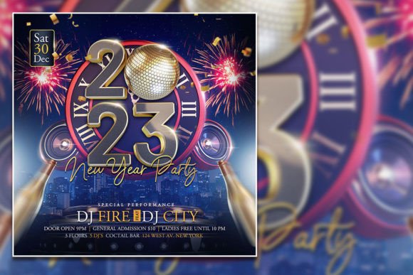 Celebrate in Style: Your 2023 New Year Party Social Media Post