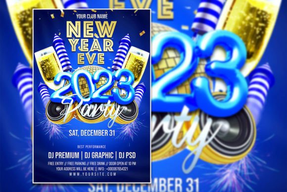 Design a Show-Stopping New Year Eve Party Poster or Flyer