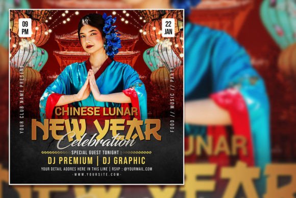Designing a Festive Chinese New Year Celebration Flyer