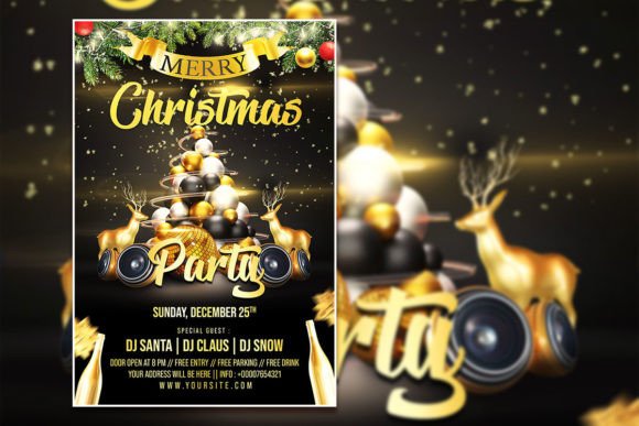 Elevate Your Holiday Event with This Editable Christmas Flyer