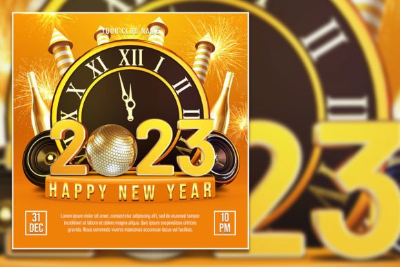 Happy New Year 2023 Social Media Post Templates
