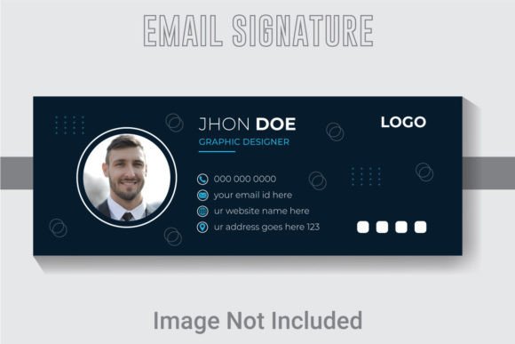 Modern Email Signature Template: Design in 851x315 pixel RGB Color Design